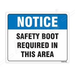 Safety Boot Required In This Area Notice Sign| Protector FireSafety