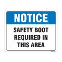 Safety Boot Required In This Area Notice Sign| Protector FireSafety