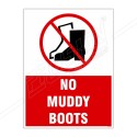 No Muddy Boots Site Safety Sign| Protector FireSafety