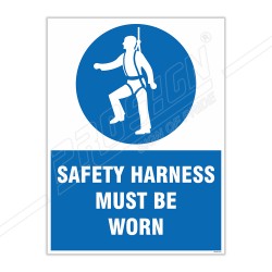 Safety Harness Must Be Worn Site Safety Sign| Protector FireSafety