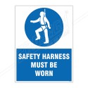 Safety Harness Must Be Worn Site Safety Sign| Protector FireSafety