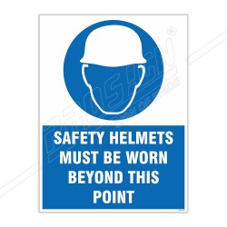 Safety Helmet Must Be worn Site Safety Sign| Protector FireSafety