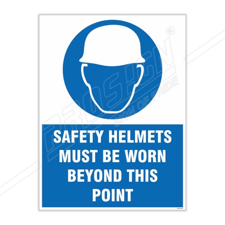 Safety Helmet Must Be worn Site Safety Sign| Protector FireSafety