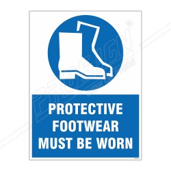 Protective Footwear Must Be Worn Site Safety Sign| Protector FireSafety
