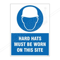 Hard Hats Must Be Worn Site Safety Sign| Protector FireSafety