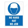 No Hard Hat No Job Site Safety Sign| Protector FireSafety