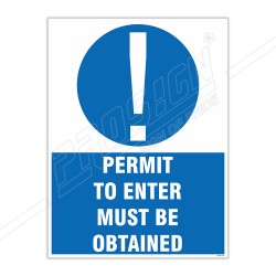 Permit To Enter Must Be Obtained Site Safety Sign| Protector FireSafety