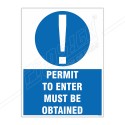 Permit To Enter Must Be Obtained Site Safety Sign| Protector FireSafety