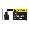 Low Clearance Be Alert Machine Safety Label| Protector FireSafety