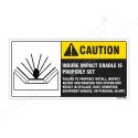 Insure Impact Cable Is Properly set Machine Safety Label| Protector FireSafety