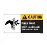 Pinch Point Keep Hands And Figure Clear Machine Safety Label| Protector FireSafety