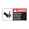 Blade Hazard Keep Hand Clear While Operating Machine Safety Label| Protector FireSafety