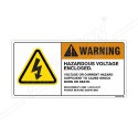 Voltage Or Current Hazard Sufficient To Cause Shock Burn Or Death Electrical Safety Label| Protector FireSafety