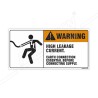 High Leakage Current Electrical Safety Label| Protector FireSafety