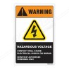Contract Will Cause Electrical Shock Or Burn Electrical Safety Label| Protector FireSafety