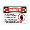 Electrical Equipment Authorized Person Only  Electrical Safety Label| Protector FireSafety