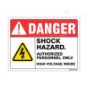 Shock Hazard Authorized Person Only Safety Label| Protector FireSafety