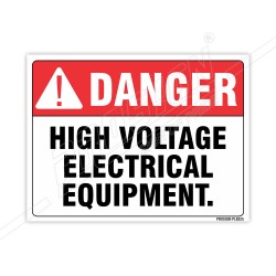 High Voltage Electrical Equipment Electrical Safety Label| Protector FireSafety