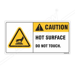 Hot Surface Do Not Touch Hazardous Label| Protector FireSafety