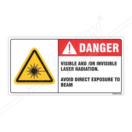 Visible And/or Invisible Laser Radiation Hazardous Label| Protector FireSafety
