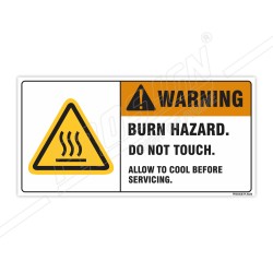 Burn Hazard Do Not Touch Hazardous Label| Protector FireSafety