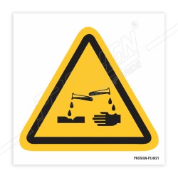 Corrosive Material Hazardous Label| Protector FireSafety