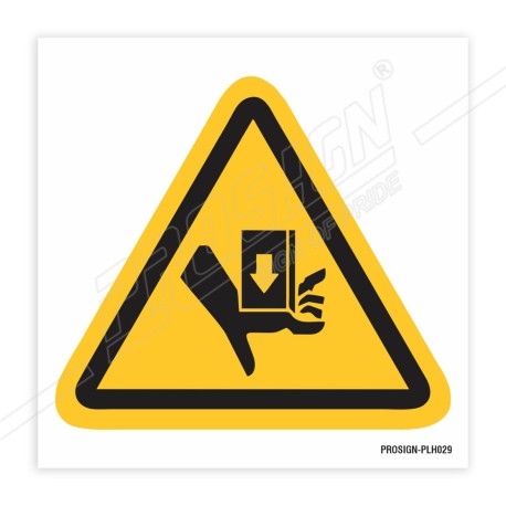Hand Crush Hazardous Label| Protector FireSafety