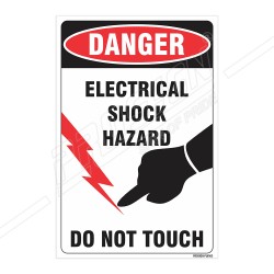 Electric Shock Hazard Voltage Safety Label| Protector FireSafety