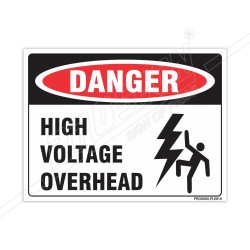 High Voltage Overhead Safety Label| Protector FireSafety