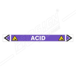 Acid Pipe Marking Sticker Sign| Protector FireSafety