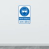 Wear Goggles English & Gujarati Mandatory Sign| Protector FireSafety
