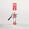 Co2 Gas Fire Extinguisher Down Arrow Sign| Protector FireSafety