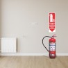 Water Co2 Fire Extinguisher Down Arrow Sign| Protector FireSafety