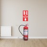 Water Co2 Fire Extinguisher Down Arrow Sign| Protector FireSafety