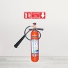 Co2 Type Fire Extinguisher Down Arrow Sign| Protector FireSafety