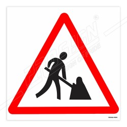 Man Working Ahead Road Safety Sign | Protector FireSafety