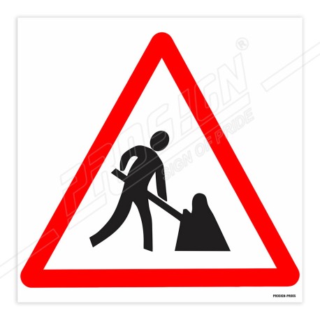 Man Working Ahead Road Safety Sign | Protector FireSafety