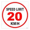Speed Limit 20 KM/H Road Safety Sign| Protector FireSafety