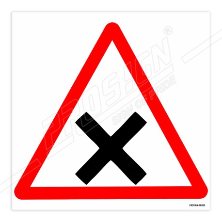 Cross Road Safety Sign| Protector FireSafety