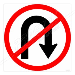 No U Turn Road Safety Sign| Protector FireSafety