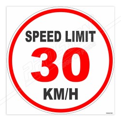 Speed Limit 30 KM/H Road Safety Sign| Protector FireSafety
