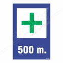 Hospital 500 Mtr Ahead Road Safety Sign| Protector FireSafety
