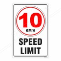 Speed Limit 10 KM/H Road Safety Sign| Protector FireSafety