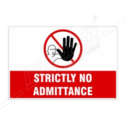 Strictly No Admittance Site Safety Sign| Protector FireSafety