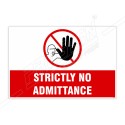 Strictly No Admittance Site Safety Sign| Protector FireSafety