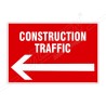 Construction Traffic With Left Arrow Site Safety Sign| Protector FireSafety