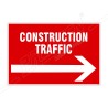 Construction Traffic With Right Arrow Site Safety Sign| Protector FireSafety