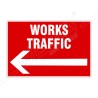 Work Traffic With Left Arrow Site Safety Sign| Protector FireSafety