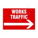 Work Traffic With Right Arrow Site Safety Sign| Protector FireSafety