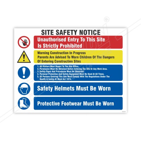 Instruction Site Safety Sign| Protector FireSafety